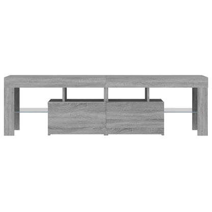 TV Cabinet with LED Lights Grey Sonoma 140x36.5x40 cm