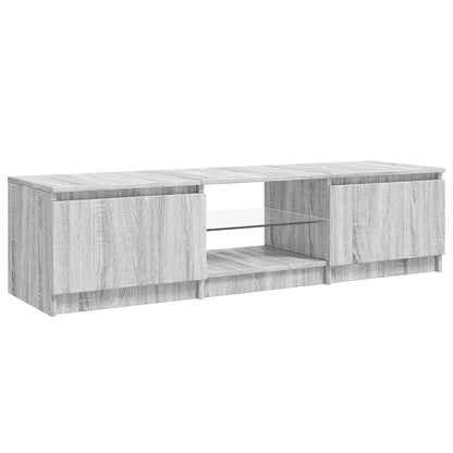 TV Cabinet with LED Lights Grey Sonoma 140x40x36 cm