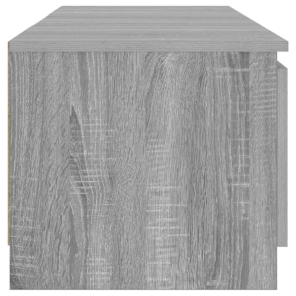 TV Cabinet with LED Lights Grey Sonoma 140x40x36 cm