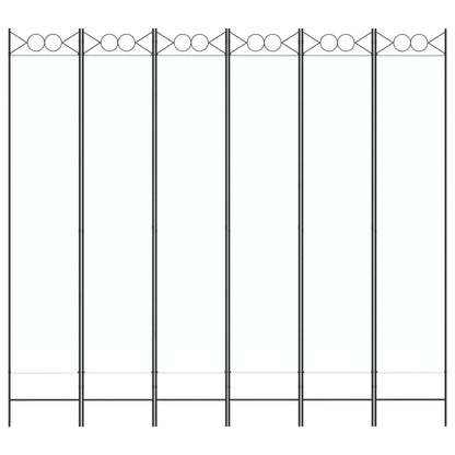 6-Panel Room Divider White 240x220 cm Fabric