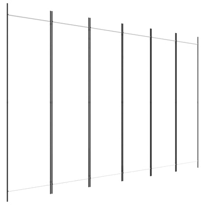 6-Panel Room Divider White 300x200 cm Fabric