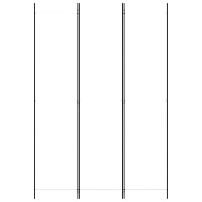 3-Panel Room Divider White 150x220 cm Fabric