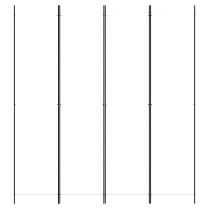 4-Panel Room Divider White 200x220 cm Fabric