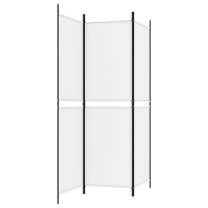 3-Panel Room Divider White 150x180 cm Fabric