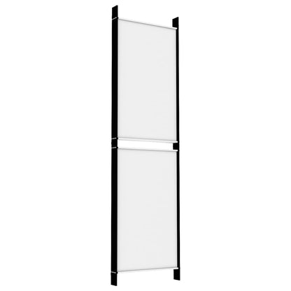 5-Panel Room Divider White 250x180 cm Fabric