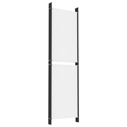 6-Panel Room Divider White 300x180 cm Fabric