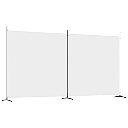 2-Panel Room Divider White 348x180 cm Fabric