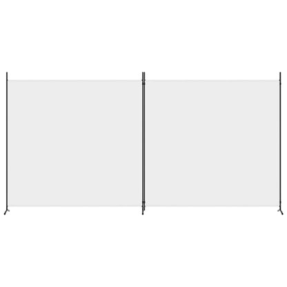 2-Panel Room Divider White 348x180 cm Fabric