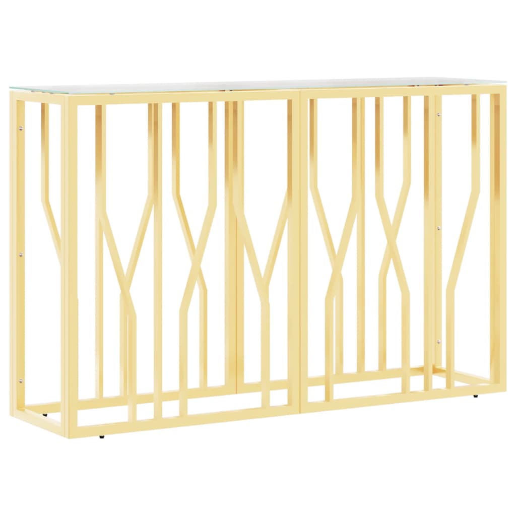 Console Table 110x30x70 cm Stainless Steel and Glass