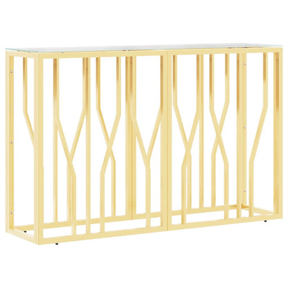 Console Table 110x30x70 cm Stainless Steel and Glass