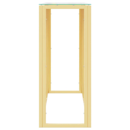 Console Table 110x30x70 cm Stainless Steel and Glass