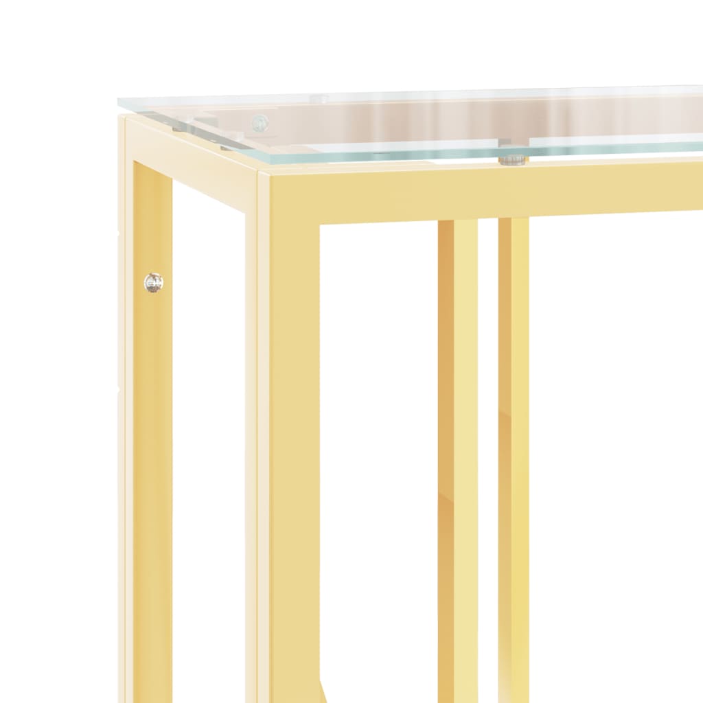 Console Table 110x30x70 cm Stainless Steel and Glass