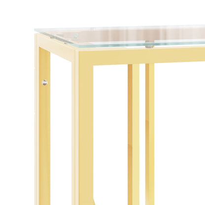 Console Table 110x30x70 cm Stainless Steel and Glass
