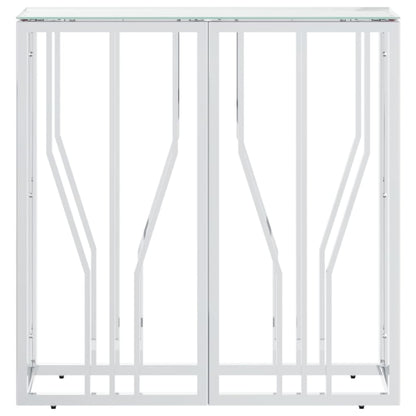 Console Table 70x30x70 cm Stainless Steel and Glass