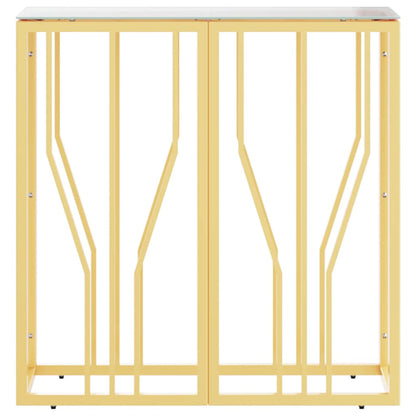 Console Table Gold 70x30x70 cm Stainless Steel and Glass