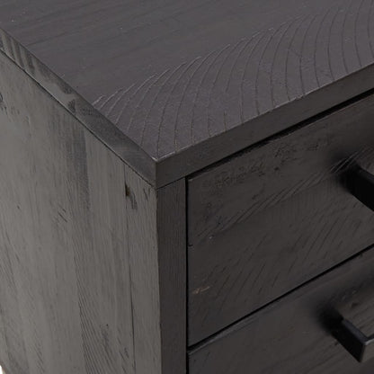 Bedside Cabinet Black 36x30x54 cm Solid Pinewood