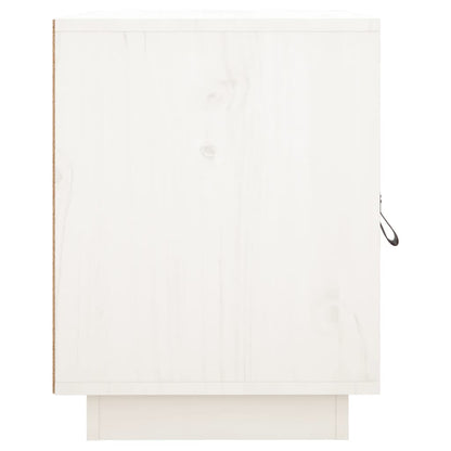 Bedside Cabinet White 40x34x45 cm Solid Wood Pine