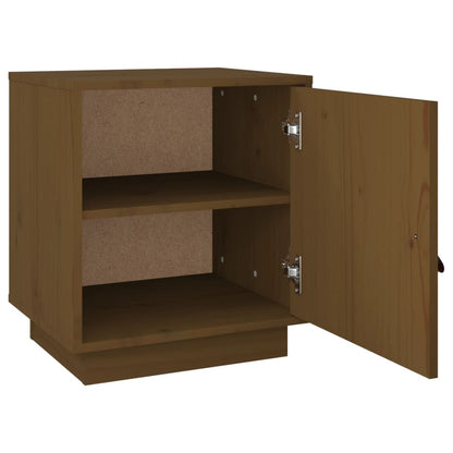 Bedside Cabinet Honey Brown 40x34x45 cm Solid Wood Pine