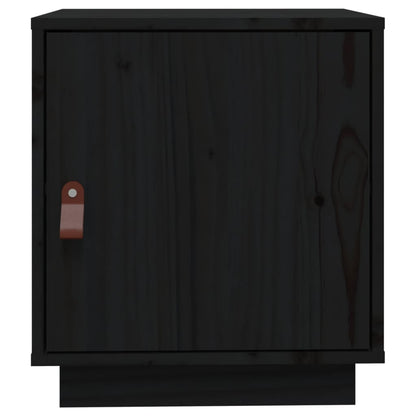 Bedside Cabinets 2 pcs Black 40x34x45 cm Solid Wood Pine