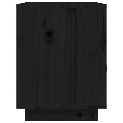 Bedside Cabinets 2 pcs Black 40x34x45 cm Solid Wood Pine