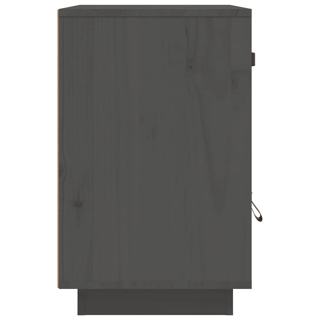 Bedside Cabinets 2 pcs Grey 40x34x55 cm Solid Wood Pine