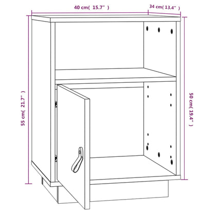 Bedside Cabinet 40x34x55 cm Solid Wood Pine