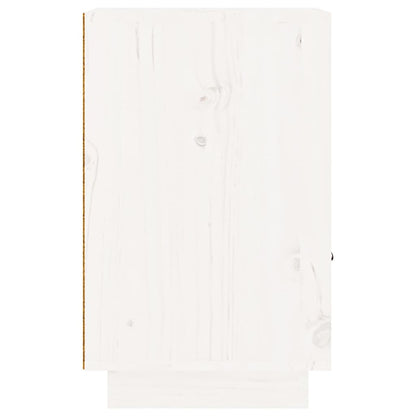 Bedside Cabinets 2 pcs White 40x34x55 cm Solid Wood Pine
