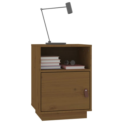 Bedside Cabinet Honey Brown 40x34x55 cm Solid Wood Pine