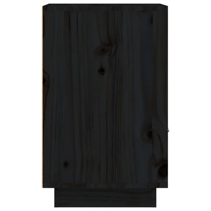 Bedside Cabinets 2 pcs Black 40x34x55 cm Solid Wood Pine