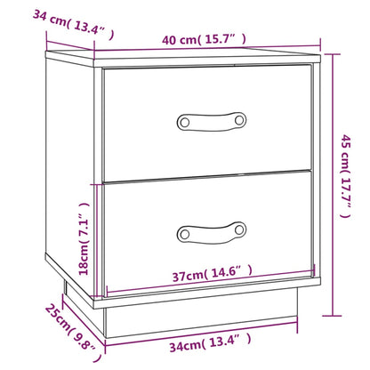 Bedside Cabinet Honey Brown 40x34x45 cm Solid Wood Pine