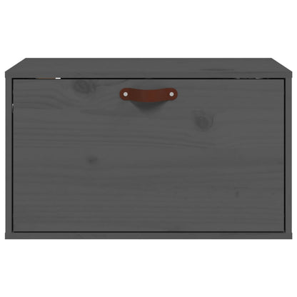 Wall Cabinet Grey 60x30x35 cm Solid Wood Pine