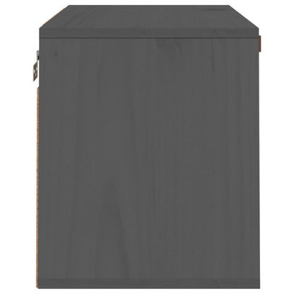 Wall Cabinet Grey 60x30x35 cm Solid Wood Pine