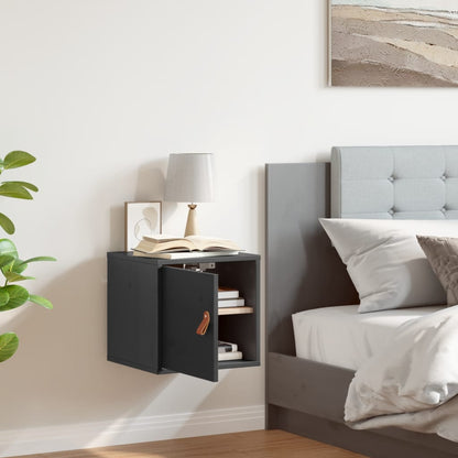 Wall Cabinet Grey 31.5x30x30 cm Solid Wood Pine