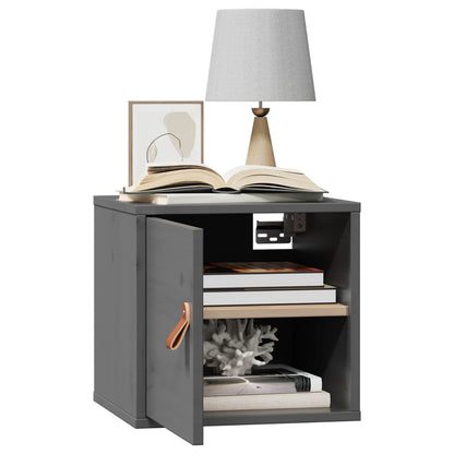 Wall Cabinet Grey 31.5x30x30 cm Solid Wood Pine