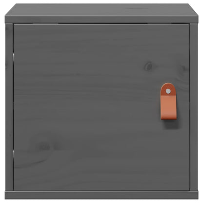 Wall Cabinet Grey 31.5x30x30 cm Solid Wood Pine