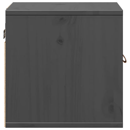 Wall Cabinet Grey 31.5x30x30 cm Solid Wood Pine