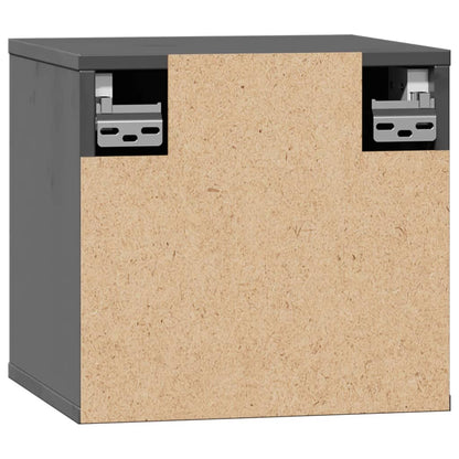 Wall Cabinet Grey 31.5x30x30 cm Solid Wood Pine