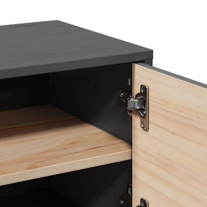 Wall Cabinet Grey 31.5x30x30 cm Solid Wood Pine