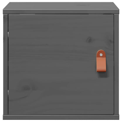 Wall Cabinets 2 pcs Grey 31.5x30x30 cm Solid Wood Pine