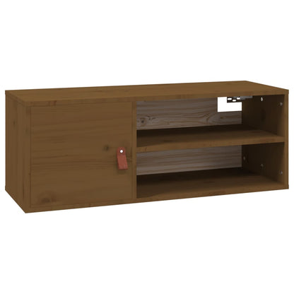 Wall Cabinets 2 pcs Honey Brown 80x30x30 cm Solid Wood Pine