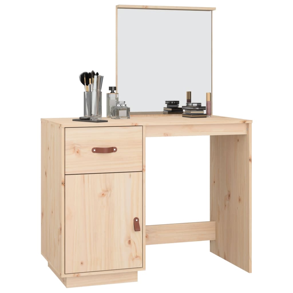 Cosmetic Desk 95x50x134 cm Solid Wood Pine