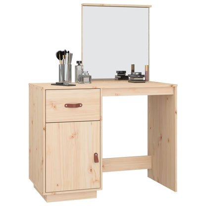 Cosmetic Desk 95x50x134 cm Solid Wood Pine