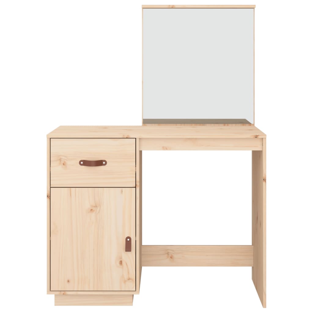 Cosmetic Desk 95x50x134 cm Solid Wood Pine