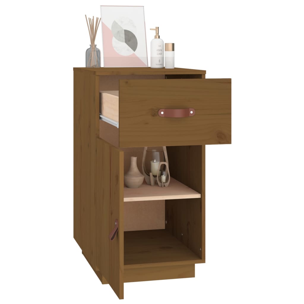Desk Cabinet Honey Brown 40x50x75 cm Solid Wood Pine