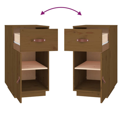 Desk Cabinet Honey Brown 40x50x75 cm Solid Wood Pine
