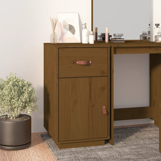 Desk Cabinet Honey Brown 40x50x75 cm Solid Wood Pine