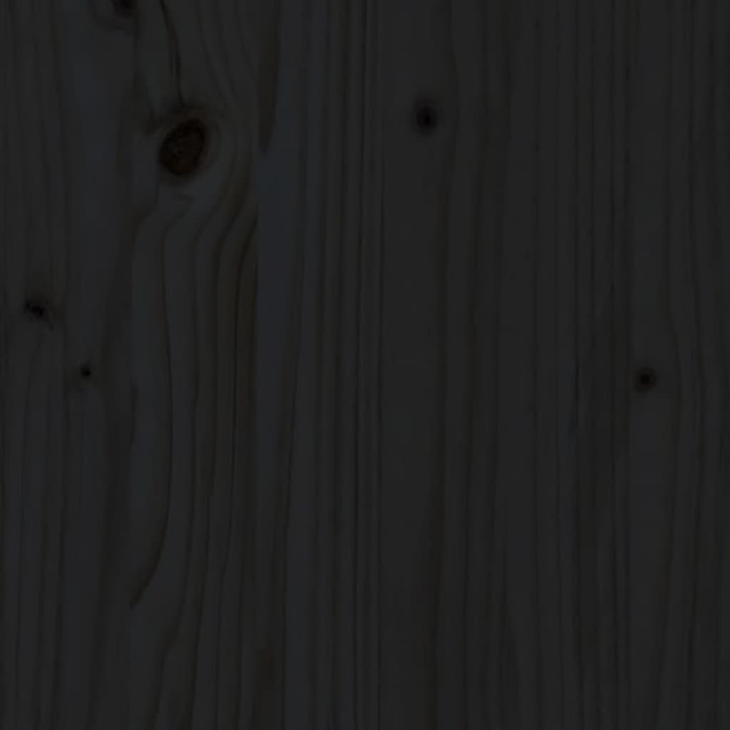 Desk Cabinet Black 40x50x75 cm Solid Wood Pine