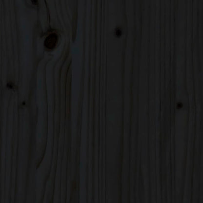 Desk Cabinet Black 40x50x75 cm Solid Wood Pine