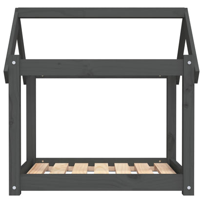 Dog Bed Grey 71x55x70 cm Solid Wood Pine