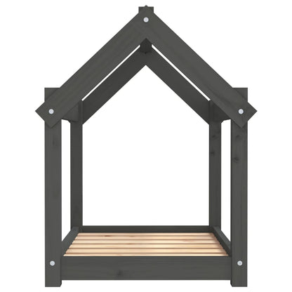 Dog Bed Grey 71x55x70 cm Solid Wood Pine
